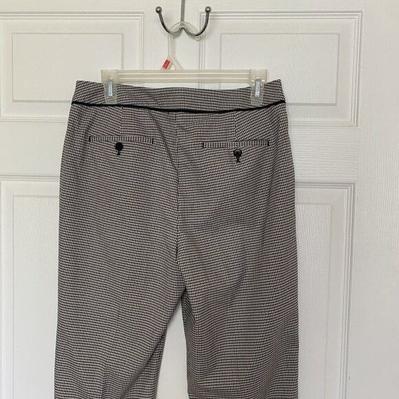 Talbots Heritage Pants Womens Size 8 Black Houndstooth Straight Leg - Picture 6 of 11